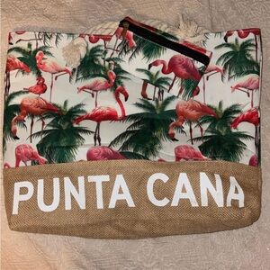 Flamingo Print Punta Cana Tote Bag